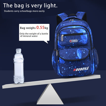Print Starry Sky Backpack for Boys, Suitable for Elementary School Students, Featuring Large Capacity,
