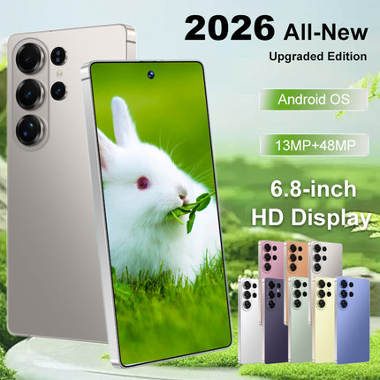 2026 Advanced Unlocked Smartphone Featuring 6.8 Inch HD Display 8GB RAM 256GB Storage Includes Stylus Android