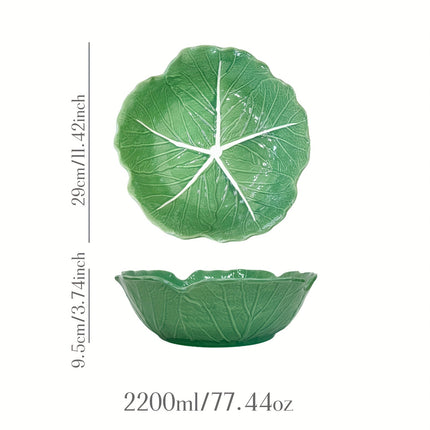 1pc Or 2pcs, Creative Cabbage Dinnerware Set, 77.44Oz Extra Large Cabbage Soup Bowl,