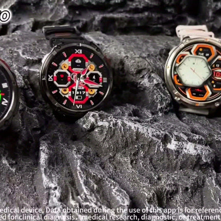 smartwatch features a 1100mAh large battery, supports wireless calling, message notifications,