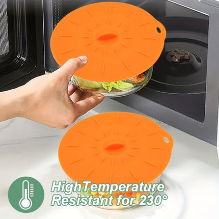 5-Piece Set Silicone Food Covers - Airtight Reusable Suction Seal Lids for Bowls, Pots, Pans