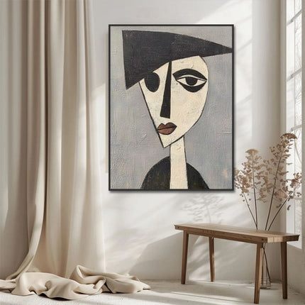 Picasso Retro Portraito Hand-Painted Oil Painting Modern Art  Picture Home Living Room Bedroom Bathroom Canvas Wall Art Decor