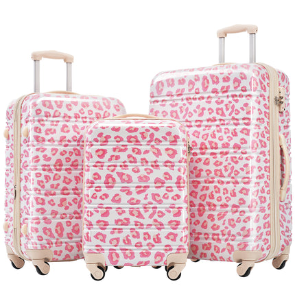 Hardshell Luggage Sets 3 pcs Spinner Suitcase with TSA Lock Lightweight-20'+24'+28' Luggages
