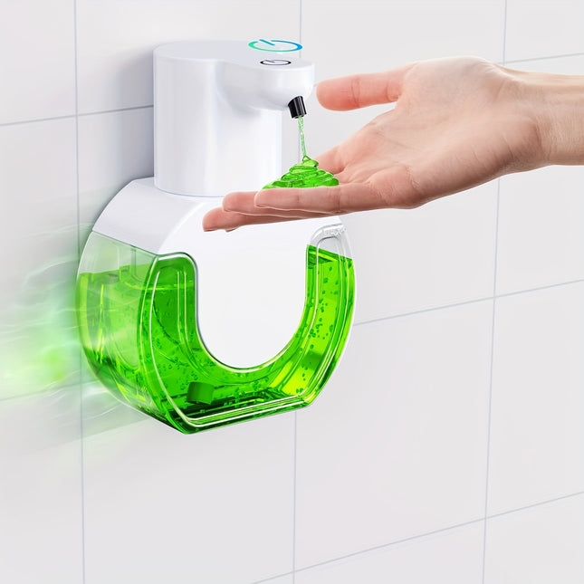 1 Wall-Mounted Automatic Soap Plastic, Charging, Built-in Lithium Battery, Foam Soap Dispenser