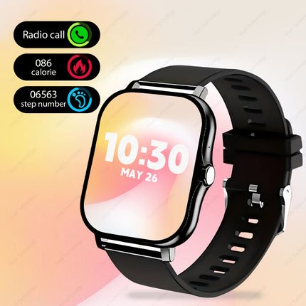 Full-Screen Touch Smartwatch with Call and Message Notifications, Fitness