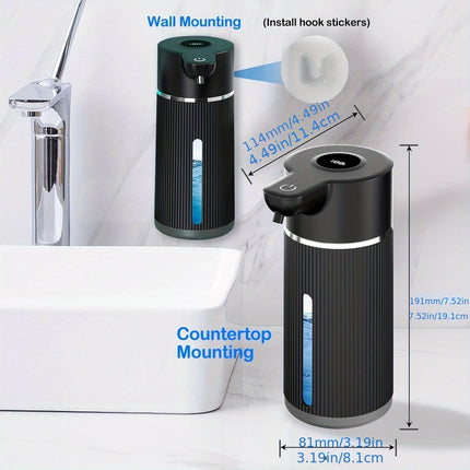 A 420Ml Wall-Mounted Automatic Soap Dispenser with IPX5 Design, Battery, USB Charging, Available