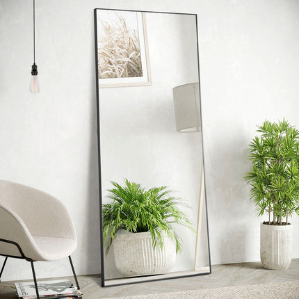 Full Length Mirror with stand, Floor Mirror with Aluminum Alloy Frame,