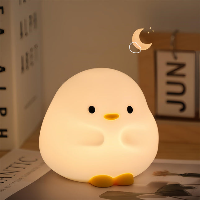 Cute Duck LED Night Lamp Cartoon Silicone USB Rechargeable Sleeping Light