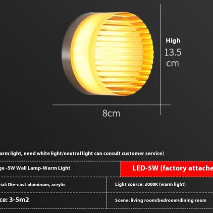 Creative Bedside-use Wall Lamp Hallway Corridor Bedroom Bathroom Lamp