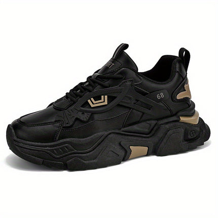 Lightweight White Sneakers with Thick Soles for Casual Wear, Designed for Men