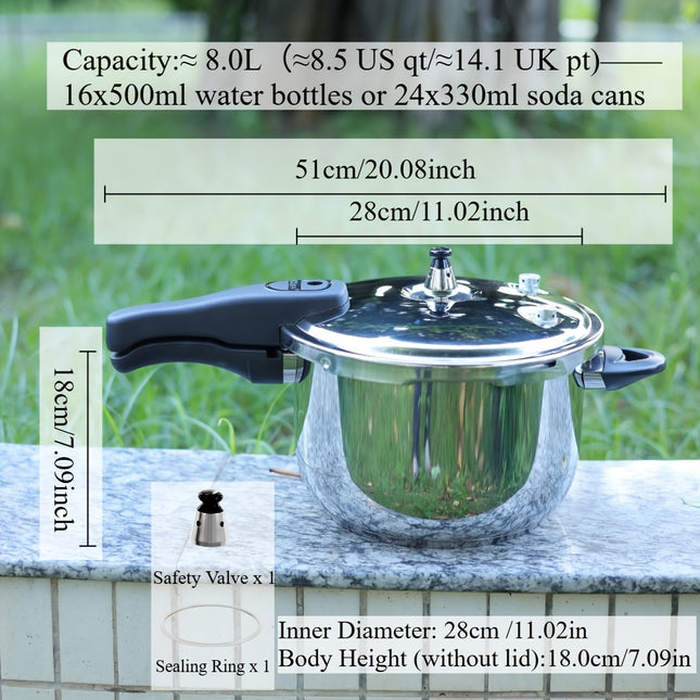 Stainless Steel Pressure Cooker, 5L/ 6L Multi-Functional High-Pressure Pot for Home and Commercial Use,