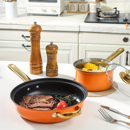 12 Pcs Stainless Steel Cookware Set, Pots And Pans Set Non Stick