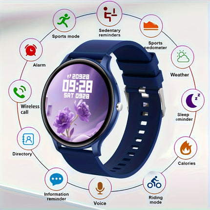 Smartwatch (Answer/Dial) | 2025 Newest Round Smartwatch with Message Alert, Pedometer,