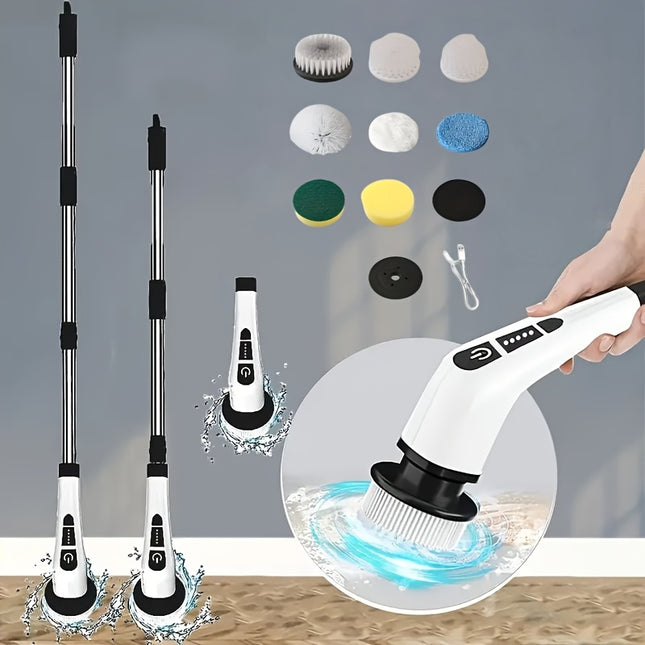 wireless cleaning brush with USB charging, portable electric rotating washer with 2-speed wireless washer