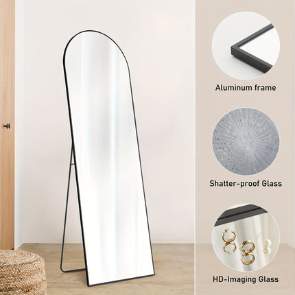 Full-Length Mirror Free Standing, Leaning, Hanging, and Mounted Options - Aluminum Frame