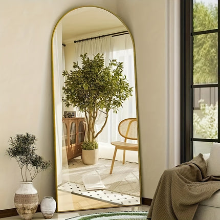 Aluminum Full Body Mirror] Full Body Mirror Arched/Rect Full Length Mirror | With Stand