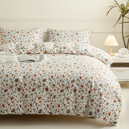 3pcs(2 Pillowcases + 1 Comforter Cover) Polyester Kit Bedroom Double Bed/Single Bed/Bedroom/Extra-Large Bed Universal