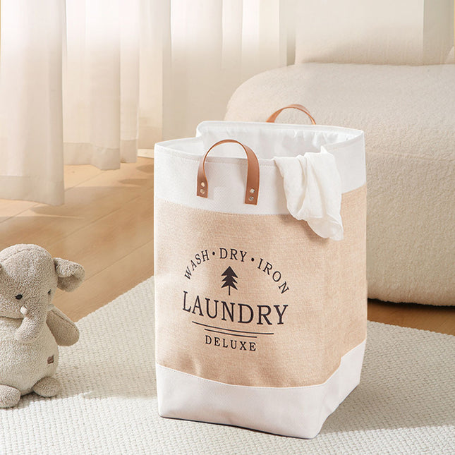 Printed Laundry Basket Fabric Foldable Clothing Toys Buggy Bag