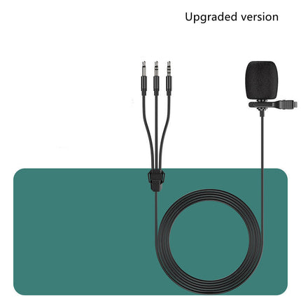 Lavalier Microphone Monitor Line Video Live Mini Interview Recording Equipment