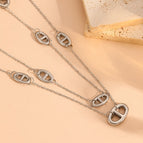 Steel-colored necklace