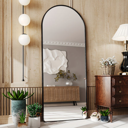 58"x19" Full-Length Mirror Arch Floor Stand - Freestanding, Vertical Orientation
