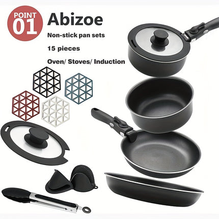 Non-Stick Cookware Set Non-Stick Pans And Pots With Removable Handles,