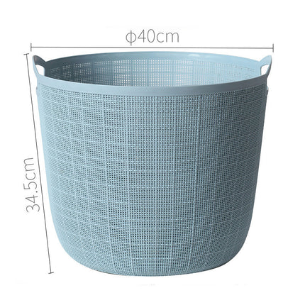Home Simple Solid Color Clothes Storage Laundry Basket