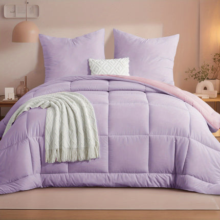2/3pcs Duvet Set, Cosy And Lightweight Quilt, Reversible Comforter with 80x80 Pillowcases, 300GSM Filling,