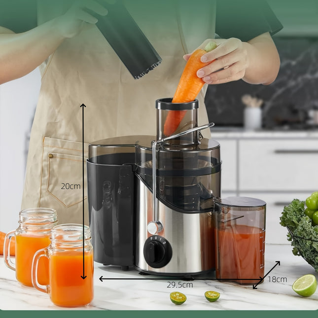 Juicer Vegetables And Fruit, Max 800W Juicer Machine Made of Stainless Steel with 3 Speed Levels
