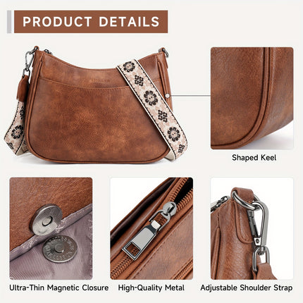 Everyday Shoulder Bag | Adjustable Strap Bag | Secure Zip Closure