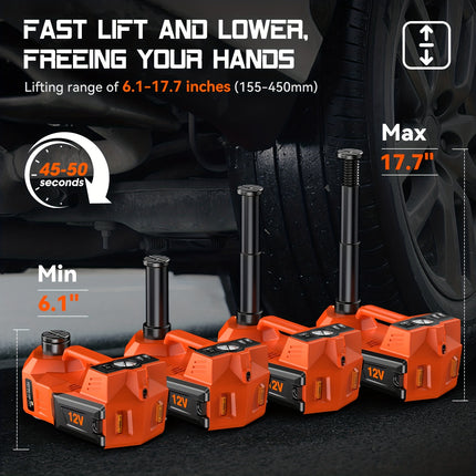 12V/24V/36V Compatible 5-Ton (5T) Heavy-Duty Hydraulic Car Jack with Air Compressor