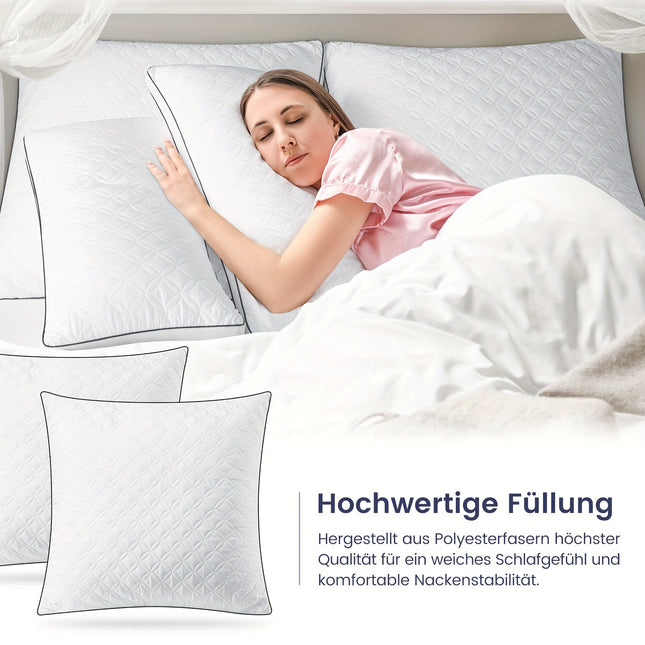 BedStory 2pcs Pillow 40x80/80x80CM Pillow, Comfortable Soft And Breathable Pillow