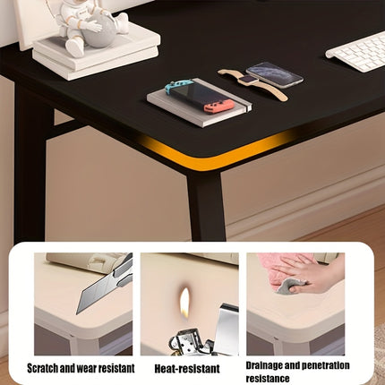 Modern Compact E-Sports Computer Desk with Metal Frame & / - Small Writing Desk Suitable