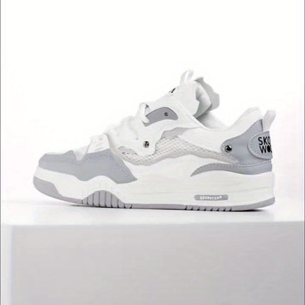 Men'S Stylish Skate Shoes, Suitable for Daily Casual Wear in All Seasons, Featuring Trendy Color Blocking