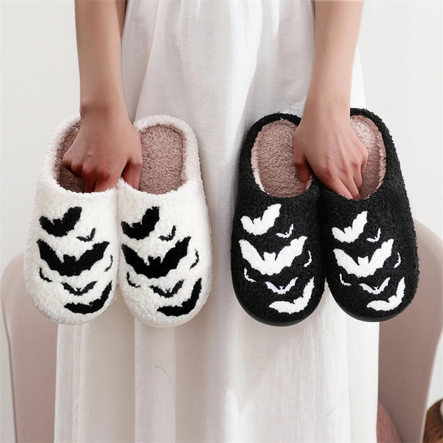 Funny Bat Slipper Halloween Pumpkin Flat Indoor House Shoes