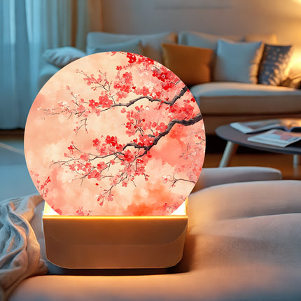 1pc Japanese Cherry Blossom Night Light with - Adjustable Brightness, Table Lamp for Bedside