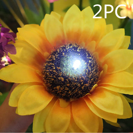 LED Solar Sunflower Floor Lamp Garden Decoration