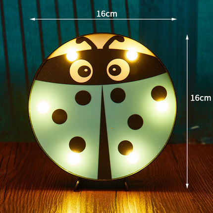 Halloween Decoration LED Light Pumpkin Ladybug Bat Head Outdoor Decorative Modeling Lights
