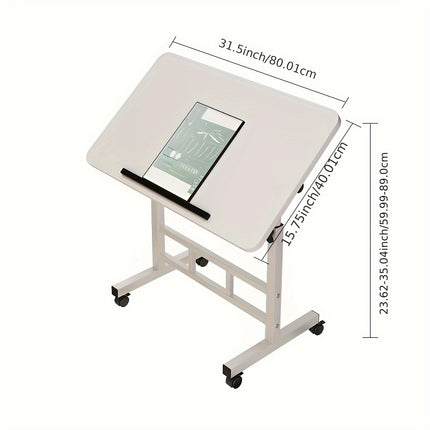 Ergonomic Height-Adjustable Dual-Panel computer Desk with Foldable & 0-90° Angle Adjustment