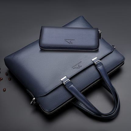 2pcs Men's Bag Set, Business Briefcase, Handbag, Shoulder Bag, for Business Travel, Office Workers,