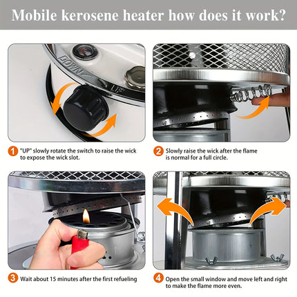 Heaters for Indoor Use, Portable Heater for Camping, Kerosene Stove Non Electric Heaters