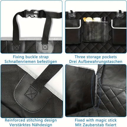 Waterproof Polyester Cargo Liner for Pets - Travel-Friendly Car Trunk Mat with Non-Slip Backing and Side Flaps for Dogs - Durable Vehicle Pet Nest Pad for SUVs and Cars