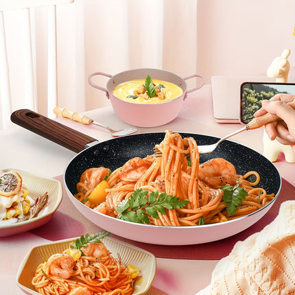 Pink 6-piece POTS And Pans Set Kitchen Non-stick Cookware Set