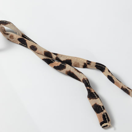 Brown Contrast Trim Leopard Top and Pant Set