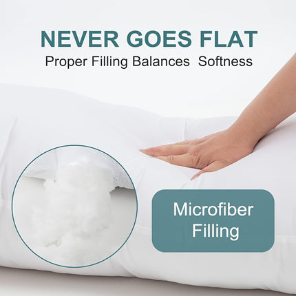 Premium Full-Body Pillow Insert, Breathable Side-Sleeping Body Cushion for Adults, Soft Long Bed Bolster