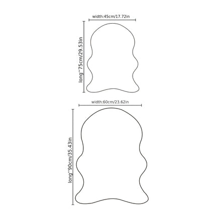 1pc Modern Luxury Shag Rug, Faux Fur Sheepskin, Polyester Acrylic, Machine Made, Knit, Medium Pile,