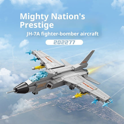 Building Block Assembly Fighter Model