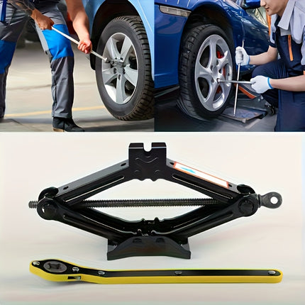1.5T Jack with Wrench Set, Car Maintenance On-Board Tool, Effortless Tire Changing Artifact