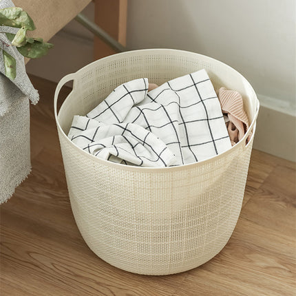 Home Simple Solid Color Clothes Storage Laundry Basket