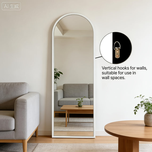 Full-length Mirror with Bracket | Suitable for Wall Mounting or Floor Standing, Ideal for Bedroom